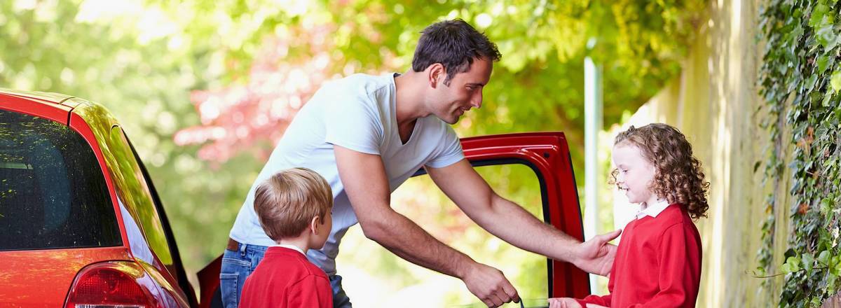 Family group by car