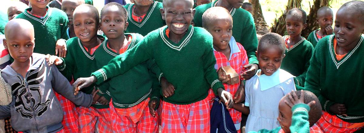 Group of Massai schoolchildren