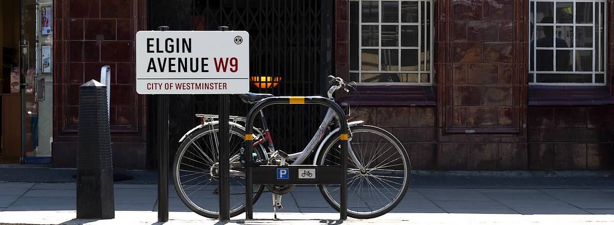 Bicycle in Elgin avenue London W9